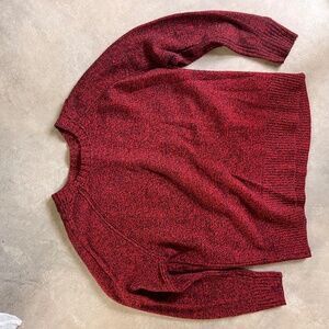 Red Burberry knit sweater